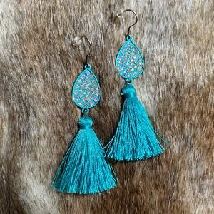 Turquoise Fringe Earrings